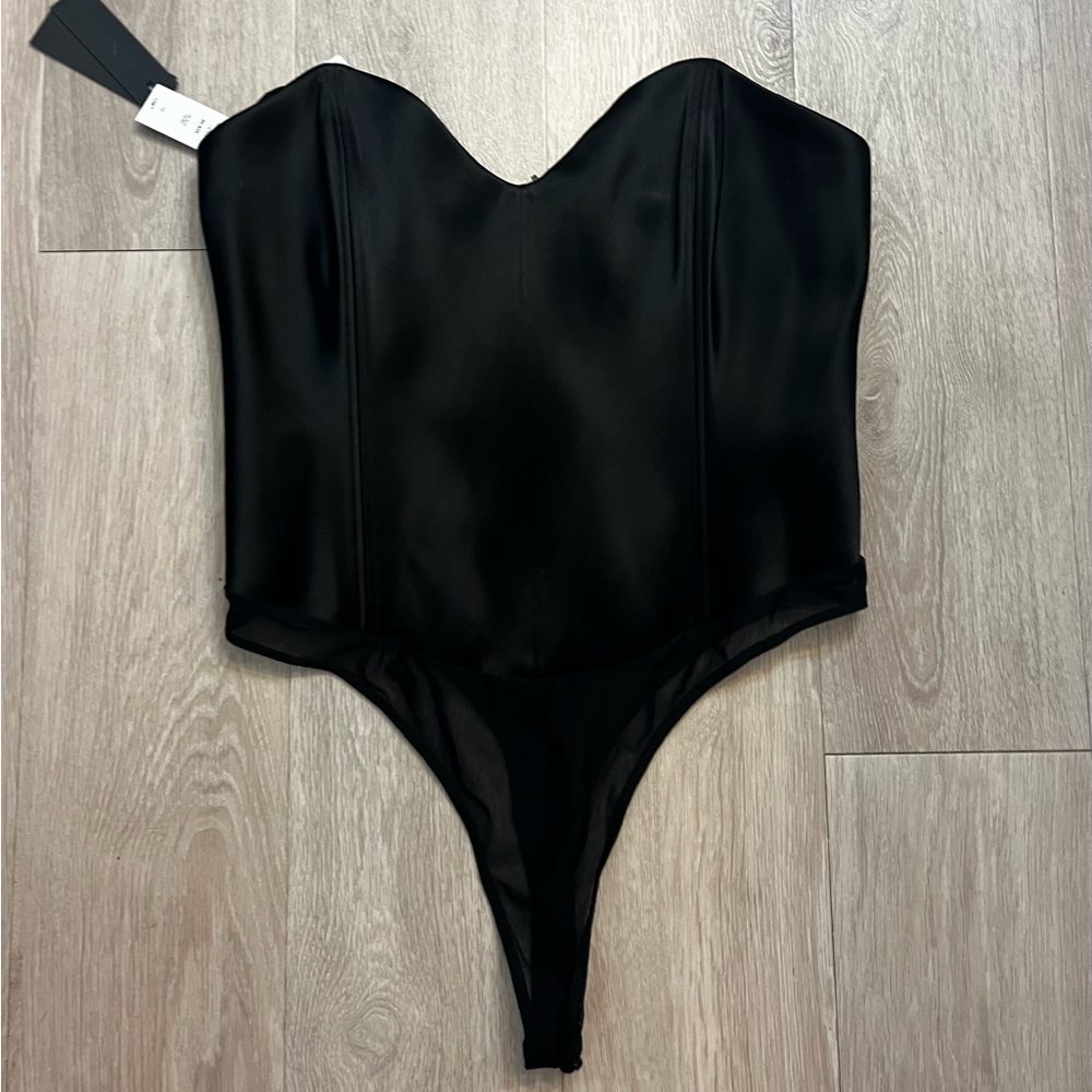 NWT Black corset bodysuit